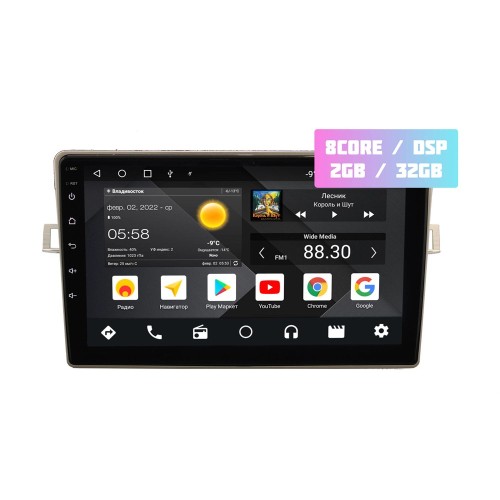 Wide Media MT9409QT-2/32 для Toyota Verso 2009-2018 (для авто с климат контролем) на Android 10.0