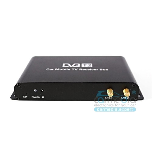 CARMEDIA DTV-204RU Цифровой автомобильный ТВ тюнер (4 чипсета) DVB-T2 4 Антенны (цифровой DVB-T2 ресивер)