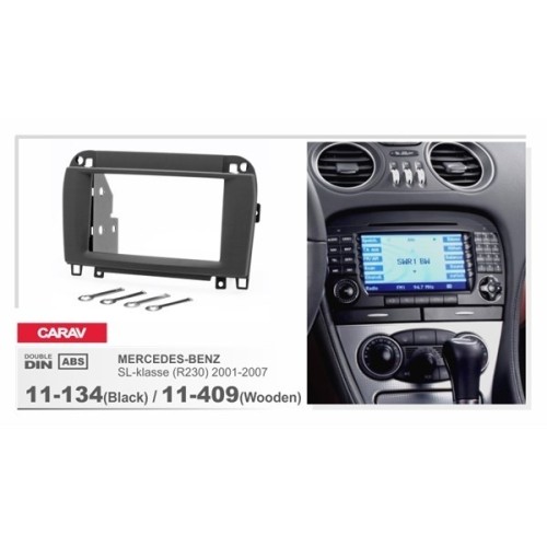 Переходная рамка CARAV 11-134 (Black)/ 11-409(Wooden) (Merceds-Benz SL (R230) 2001+)