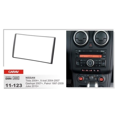 Переходная рамка CARAV 11-123/Intro RNS-N05 (Nissan Tiida 2004+, X-Trail 2004-2007, Qashqai 2007+, Patrol 1997-2009, Juke 2010+)