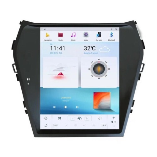 Магнитола Тесла CarMedia ZF-1157-Q6 Tesla-Style для Hyundai Santa Fe III 2012-2019 на Android 11.0