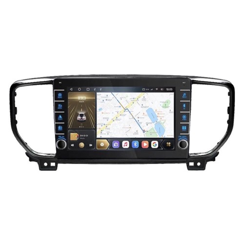 Штатная магнитола CarMedia OL-9780-2-Q (с кнопками) для Kia Sportage IV 2018-2022 черная на Android 10.0