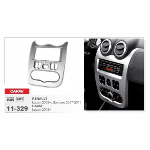 Переходная рамка CARAV 11-329/Incar RFR-N28 (RENAULT Logan 2009+; Sandero 2007-2011 / DACIA Logan 2008+)