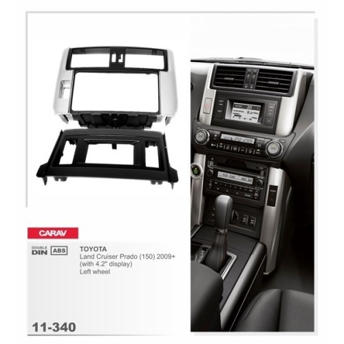 Переходная рамка CARAV 11-340/Incar RTY-FC526 (TOYOTA Land Cruiser Prado (150) 2009 (with 4.2" display) Left wheel)