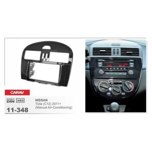 Переходная рамка CARAV 11-348 (NISSAN Tiida (C12) 2011+; (Manual Air-Conditioning))