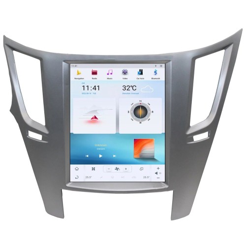 Магнитола Тесла CarMedia ZF-1070S-Q6 Tesla-Style для Subaru Legacy, Outback 2009-2014 серебро на Android 11.0