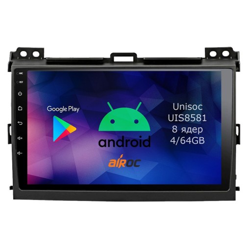 Roximo RM-1105-Y 4/64 ГБ для Toyota Land Cruiser Prado 120 2002-2009 на Android 12.0