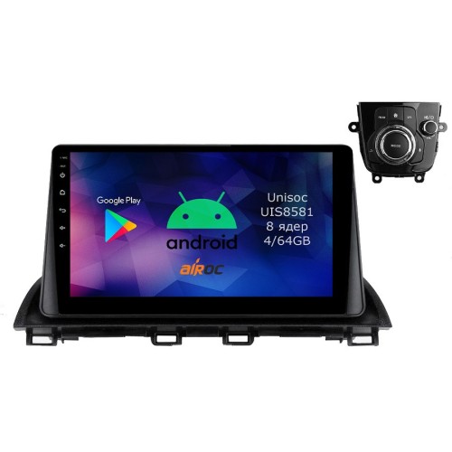 Roximo RM-2407 4/64 ГБ для Mazda 3 III 2013-2018 на Android 12.0