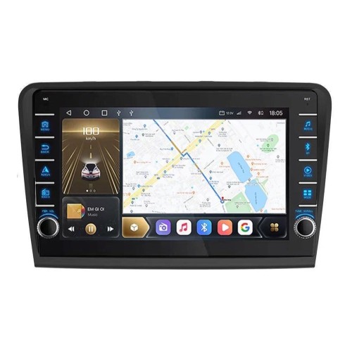 Штатная магнитола CarMedia SF-1074-Q (с кнопками) для Skoda Superb II (B6) 2008-2015 на Android 10.0