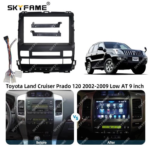 Штатная магнитола CarMedia SF-9696-1-Q для Toyota Land Cruiser Prado 120 2002-2009 low на Android 10.0