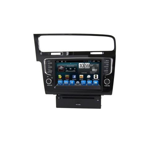 Штатная магнитола CarMedia QR-8043-b для Volkswagen Golf 7 2013-2015 (черный глянец) на Android 6.0