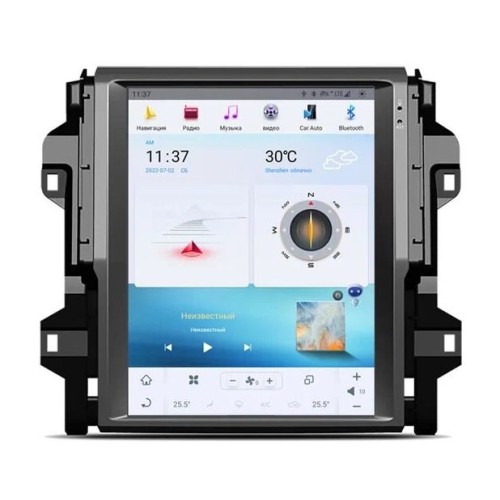 Магнитола Тесла CarMedia ZF-1238-Q6 Tesla-Style для Toyota Fortuner I 2011-2015 на Android 11.0