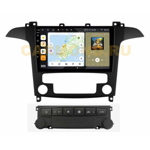 Штатная магнитола Wide Media MT3028QU PRO для Ford S-MAX 2006-2015 климат+кнопки на Android 10.0