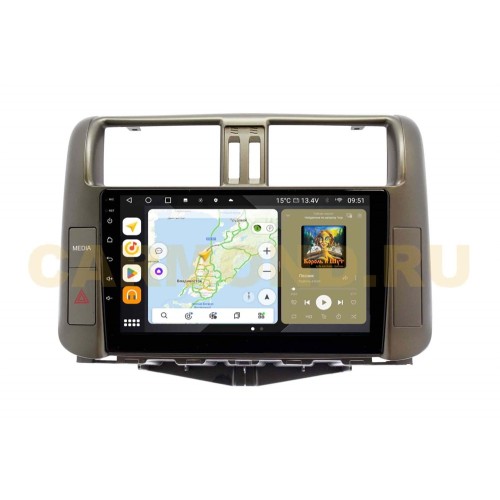 Штатная магнитола Wide Media MT9397QU PRO для Toyota Land Cruiser Prado 150 2009-2013 (авто с 3 кам.) на Android 10.0