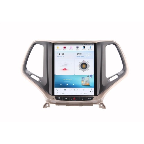 Магнитола Тесла CarMedia ZF-1018G-Q6 Tesla-Style для JEEP Cherokee 2014+ на Android 11.0