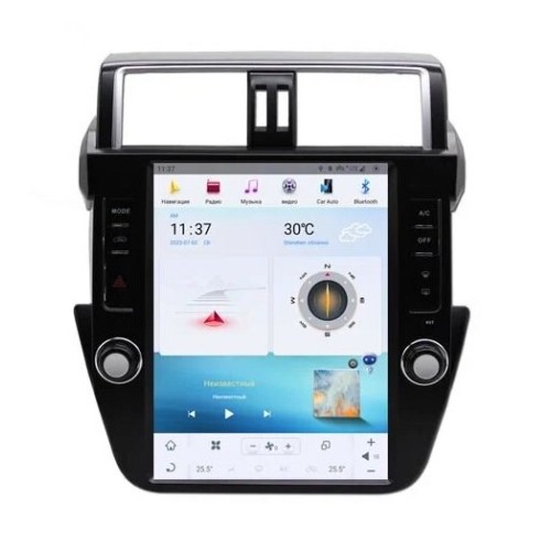 Магнитола Тесла CarMedia ZF-1215-Q6 Tesla-Style для Toyota Land Cruiser Prado 150 2013-2016 на Android 11.0
