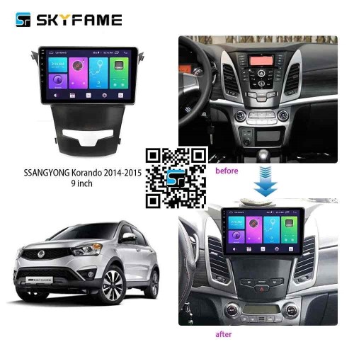 Штатная магнитола CarMedia SF-9082-I для SsangYong Actyon/Korando II 2013-2015 на Android 10.0