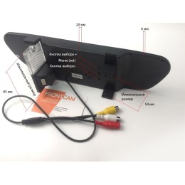 Зеркало + камера cam-111 для Renault Logan (08+), Sandero (09+) / Nissan Micra, March