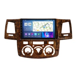 Штатная магнитола Parafar для Toyota Hilux/Fortuner 2005 - 2008 (авто с кондиционером) цвет дерево на Android 11.0 (PF066ACWFHD)