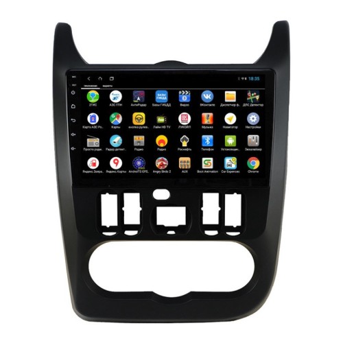 Штатная магнитола Parafar для Renault Logan / Sandero (2009-2014) цвет черный на Android 12.0 (PF175BXHD)