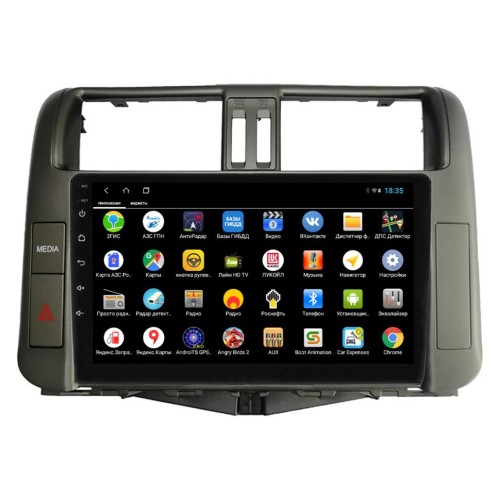 Штатная магнитола Parafar для Toyota Land Cruiser Prado 150 (2009-2013) (авто с 3 кам.) на Android 12.0 (PF065LUX4XHD)