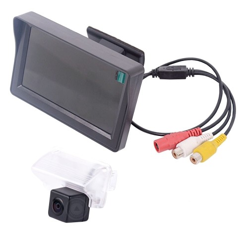 Монитор 4.3 дюйма + камера заднего вида cam-008 для Toyota Camry 11+, Corolla 12+, Auris 12+, Avensis 08+, Verso 07-09 / Citroen Berlingo C4 DS4 / Peugeot 206, 207, 307, 407