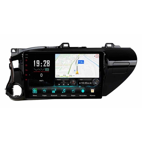 Штатная магнитола VAYCAR 1077-10V3 3/32 ГБ для Toyota Hilux VIII 2015-2020 на Android 10.0