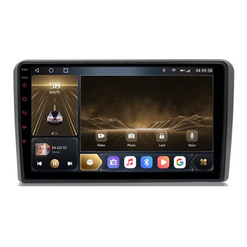 Штатная магнитола CarMedia OL-9102-D для Audi A4 2000-2008 на Android 10.0