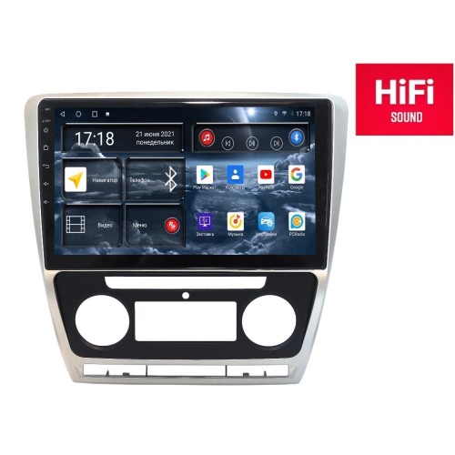 Штатная магнитола Redpower 75005 для Skoda Octavia II (A5) 2004-2013 с климат-контролем на Android 10.0