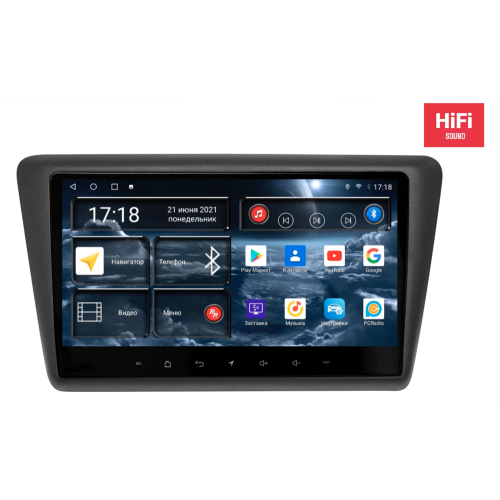 Штатная магнитола Redpower 75046 Hi-Fi 8/256 ГБ для Skoda Rapid 2018-2020 на Android 10.0