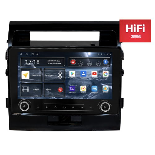 Штатная магнитола Redpower K75200G Hi-Fi 8/256 ГБ для Toyota Land Cruiser 200 2007-2015 глянец на Android 10.0