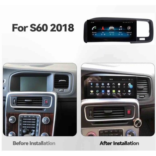 Штатная магнитола CarMedia JT-V8006 для Volvo S60/V60 2018-2025 на Android 10.0