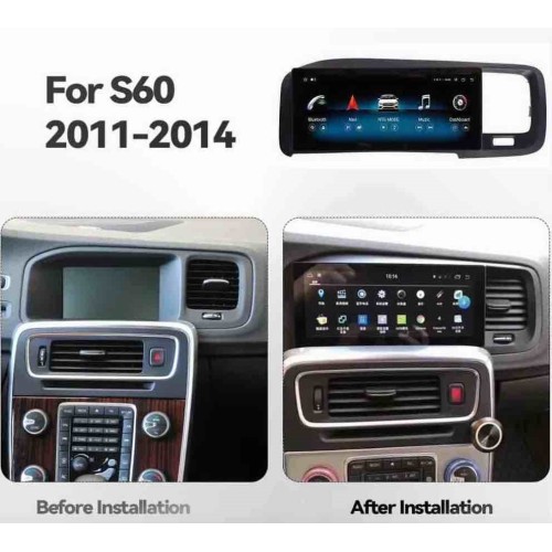 Штатная магнитола CarMedia JT-V8001 для Volvo S60/V60 2011-2014 на Android 10.0