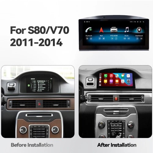 Штатная магнитола CarMedia JT-V8007 для Volvo S80 2011-2014 на Android 10.0