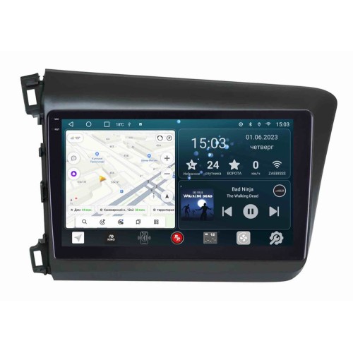 Штатная магнитола Redpower Slim 2K 71132 для Honda Civic 2012-2015 на Android 10.0