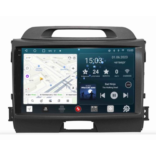 Штатная магнитола Redpower Slim 2K 71074 для KIA Sportage III 2010-2016 на Android 10.0