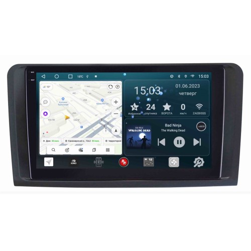 Штатная магнитола Redpower Slim 2K 71168M для Mercedes GL-klasse (X164), ML-klasse (W164) 2005-2012 на Android 10.0 матовая