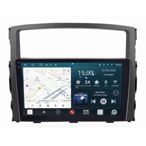 Штатная магнитола Redpower Slim 2K 71223 для Mitsubishi Pajero IV 2006-2019 на Android 10.0