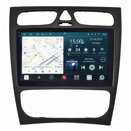 Штатная магнитола Redpower Slim 2K 71367 для Mercedes Benz C-class (W203), CLK-Class (W209) 2000-2005 на Android 10.0