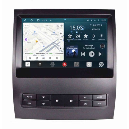 Штатная магнитола Redpower Slim 2K 71282 для Toyota Land Cruiser Prado 120 2002-2009 топовые комплектации на Android 10.0