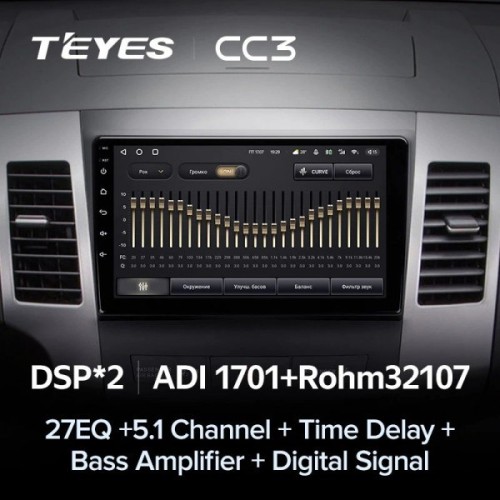 Штатная магнитола Teyes CC3 4/32 ГБ для Citroen C-Crosser 2007-2013 на Android 10.0