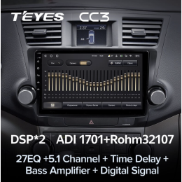 Штатная магнитола Teyes CC3 4/32 ГБ для Toyota Highlander (U40) 2007-2013 на Android 10.0