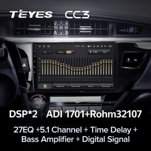 Штатная магнитола Teyes CC3 4/32 ГБ для Toyota Corolla XI 2013-2015 на Android 10.0