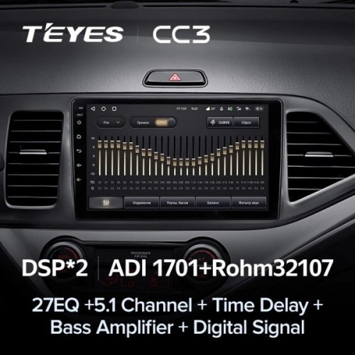 Штатная магнитола Teyes CC3 4/32 ГБ для Kia Picanto 2011-2016 на Android 10.0