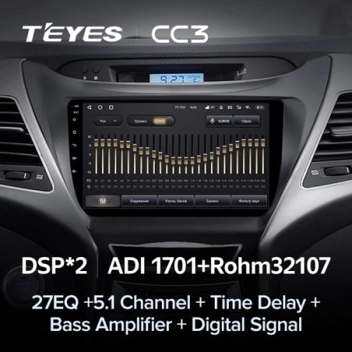 Штатная магнитола Teyes CC3 4/32 ГБ для Hyundai Elantra 2011-2014 на Android 10.0