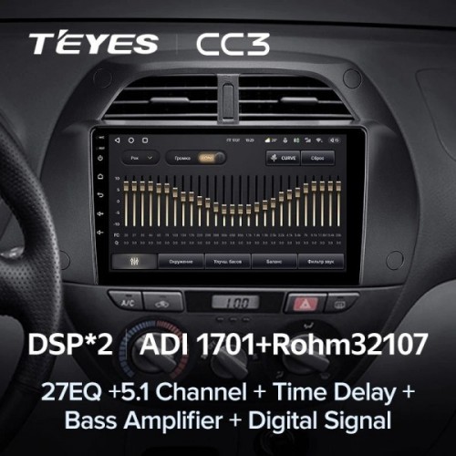 Штатная магнитола Teyes CC3 4/32 ГБ для Toyota RAV4 2000-2006 на Android 10.0