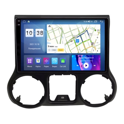 Штатная магнитола Parafar для Jeep Wrangler III (JK) 2007-2017 (экран 2K) на Android 11.0 (PF099U2K)