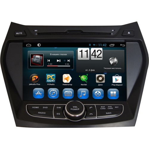Штатная магнитола CarMedia KR-8022-S10 для Hyundai Santa Fe III 2012-2019 на Android 10.0