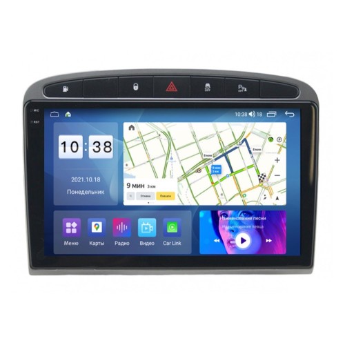Штатная магнитола Parafar для Peugeot 308 I, 408, RCZ I 2010-2017 (экран 2K) на Android 11.0 (PF081U2K-Low-B) цвет черный