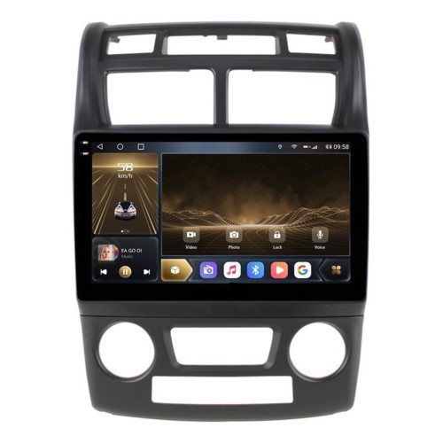 Штатная магнитола CarMedia OL-9734-N-2K (экран 2K) для Kia Sportage II 2004-2010 на Android 12.0